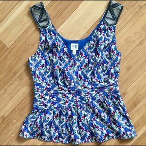 Anthropologie Edme and Esyllte Beaded Peplum Top 4